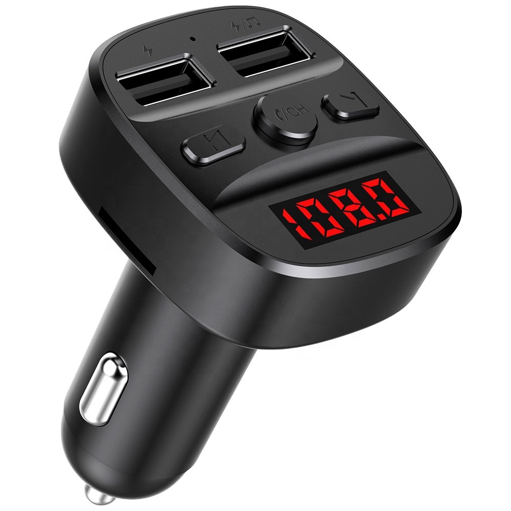 AGETUNR T60 Bluetooth 5.0 Usb Charger Car Mp3 Player Compact and Portable Design Wireless Hands Free Car Kit FM Transmitter